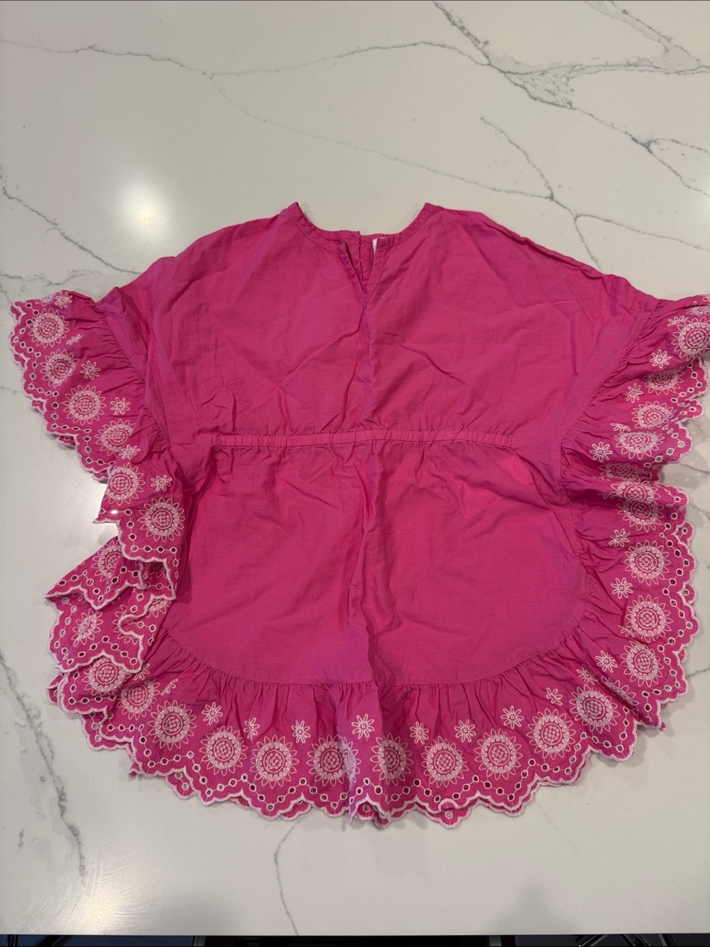 Mini Boden Pink Embroidered Girls Swim Coverup